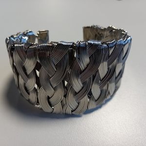 Jeanne Beker Silver Tone Woven Bracelet